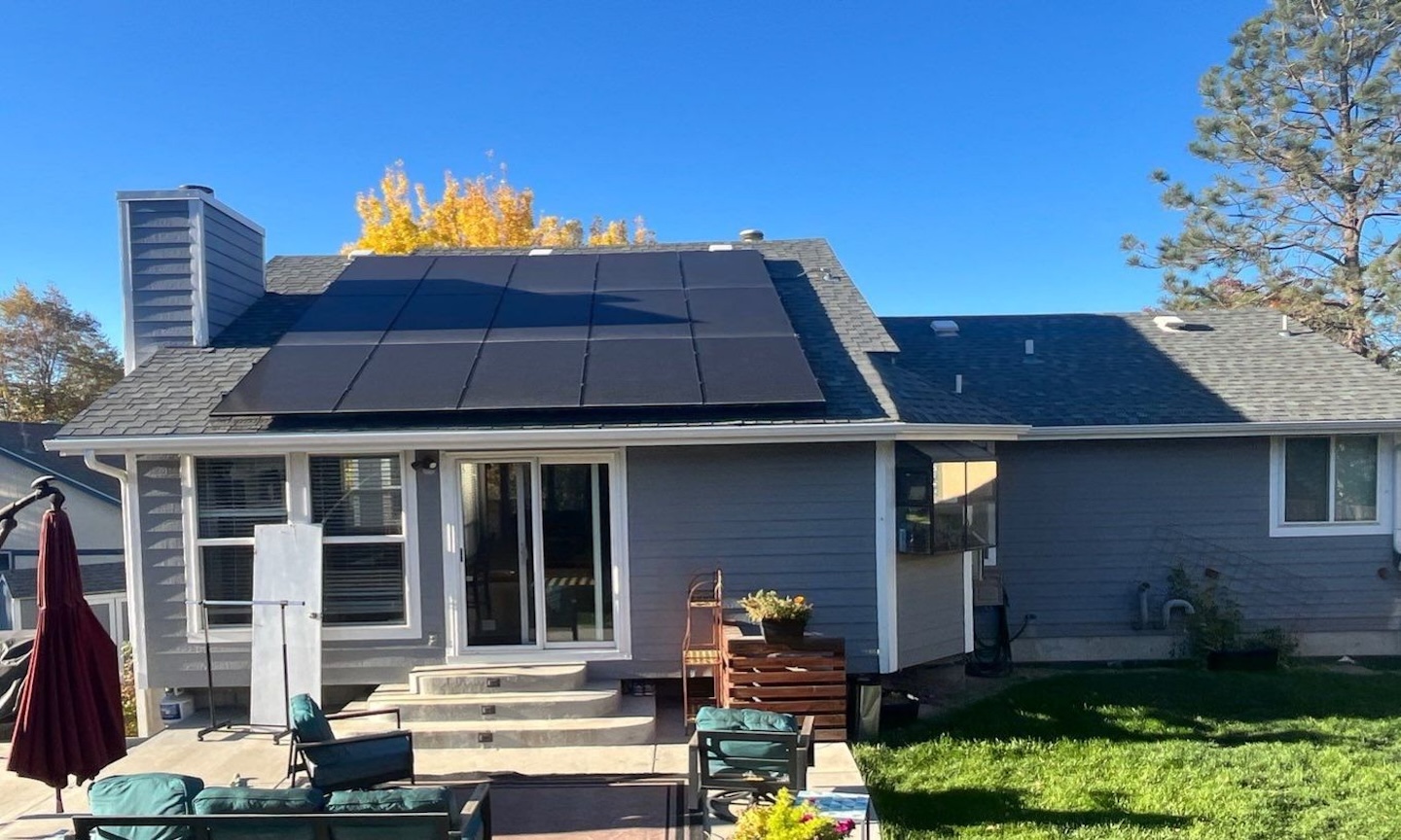 colorado home with new solar panel roof