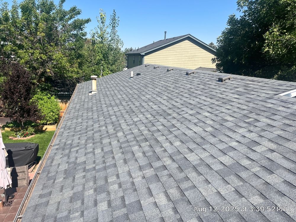 New architectural shingle roof completed in Broomfield