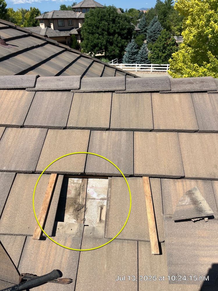 Roof inspection on a Westminster Colorado home